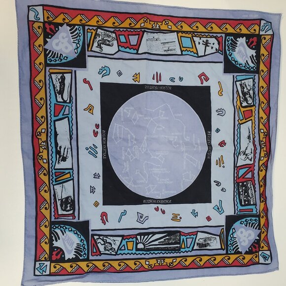 Vintage Nike ACG Bandana is a faded Western Aztec Constellation Scarf - Picture 5 of 7
